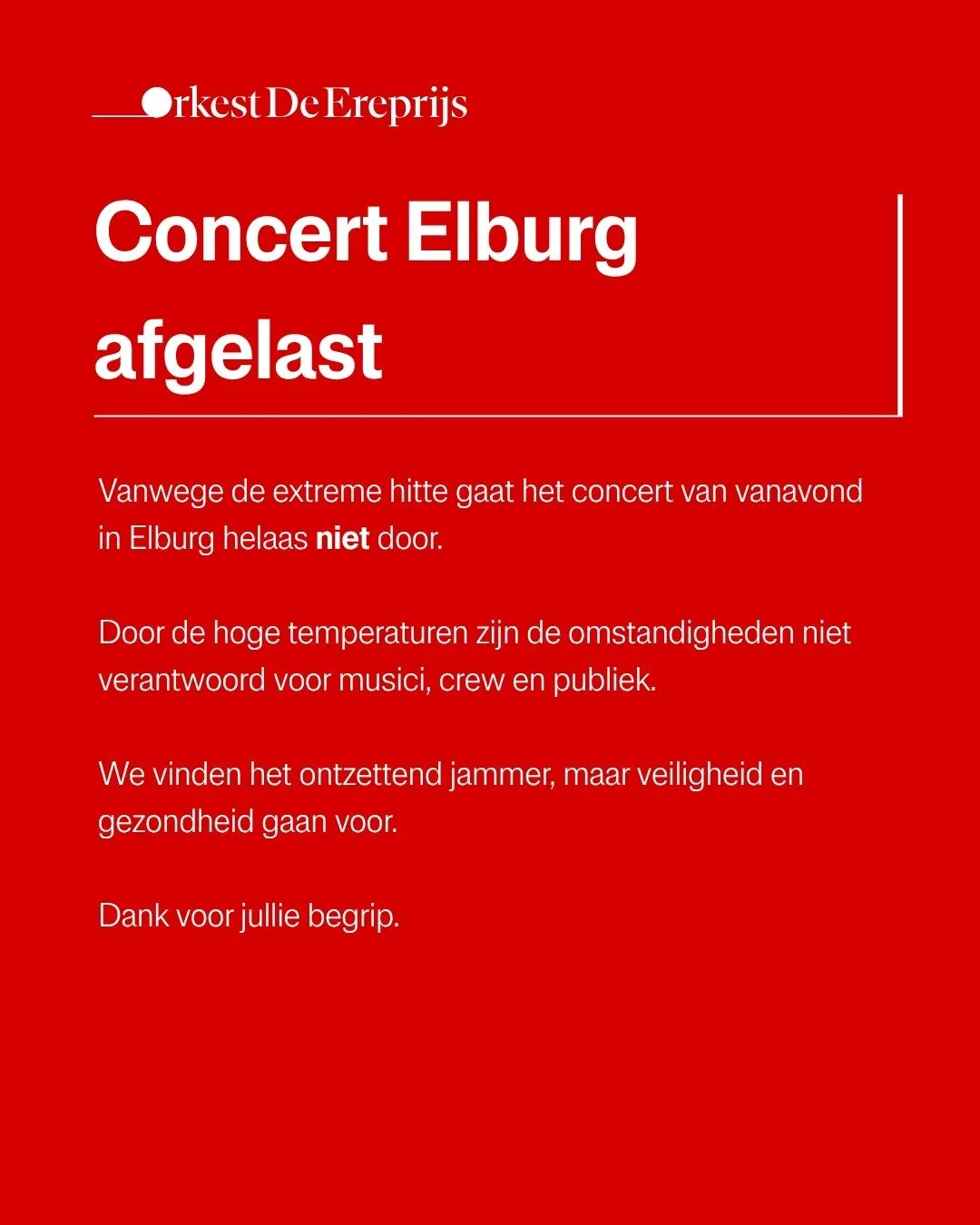 Elburg afgelast